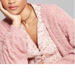 Wild Fable Cardigan XS/S Mauve-Pink Balloon Sleeve
